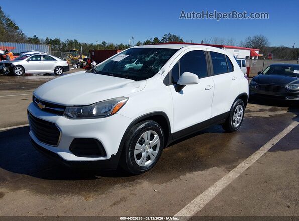 KL7CJKSB4HB105352 2017 CHEVROLET TRAX Белый Передняя левая четверть