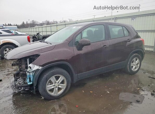 KL7CJNSB6MB354893 2021 CHEVROLET TRAX Maroon Front left