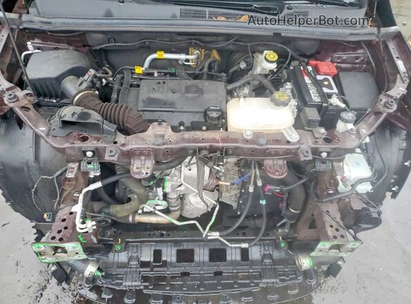 KL7CJNSB6MB354893 2021 CHEVROLET TRAX Maroon Engine compartment view