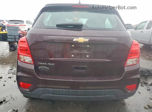 KL7CJNSB6MB354893 2021 CHEVROLET TRAX Maroon Rear view