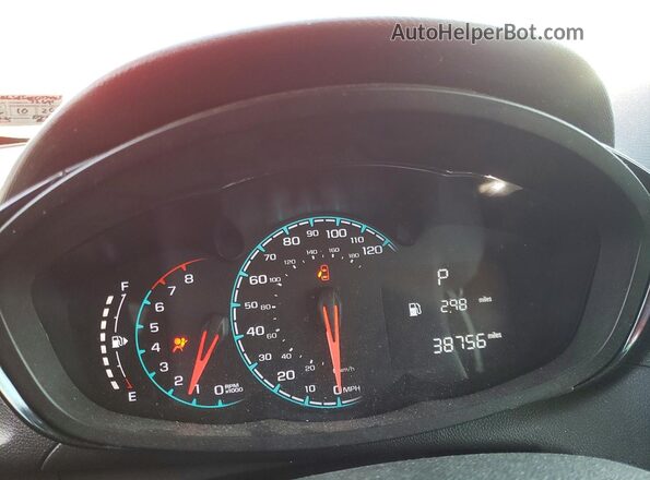 KL8CB6SA5NC033445 2022 CHEVROLET SPARK Red Widok zestawu wskaźników