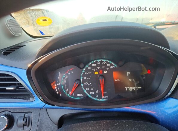 KL8CD6SA5HC759739 2017 CHEVROLET SPARK Синий Вид щитка приборов
