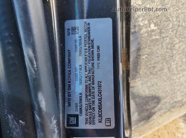 KL8CD6SAXLC431872 2020 CHEVROLET SPARK Серый Вид наклейки с VIN-кодом