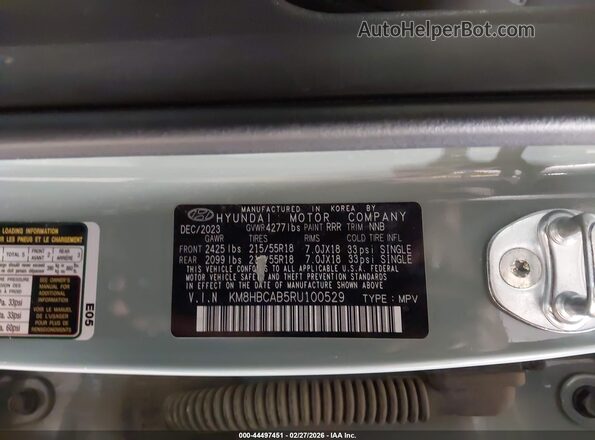 KM8HBCAB5RU100529 2024 HYUNDAI KONA Серый Вид подкапотного пространства