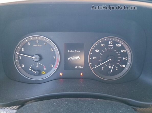 KM8J2CA48KU007660 2019 HYUNDAI TUCSON Белый Вид щитка приборов