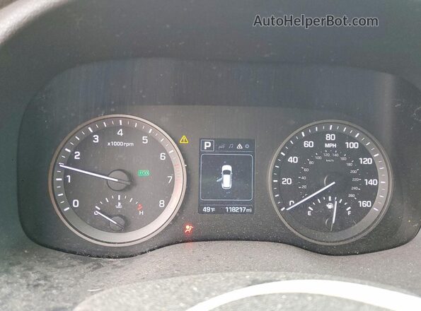 KM8J33A47GU094259 2016 HYUNDAI TUCSON Белый Вид щитка приборов