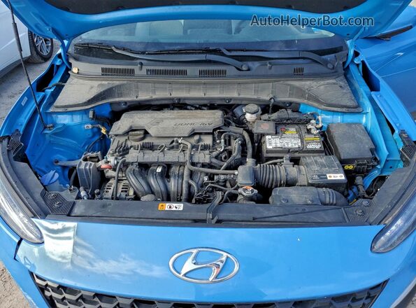 KM8K22AB3NU779565 2022 HYUNDAI KONA Синий Вид подкапотного пространства