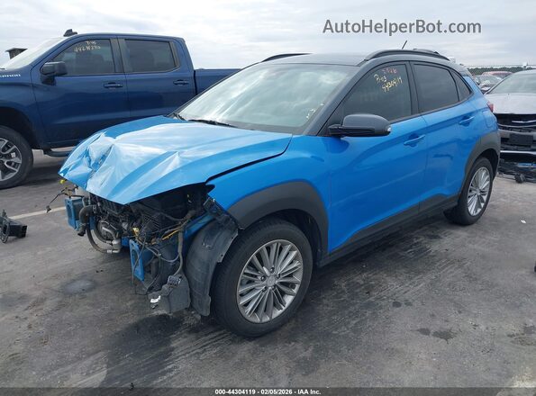 KM8K2CAA3LU450553 2020 HYUNDAI KONA Синий Передняя левая четверть