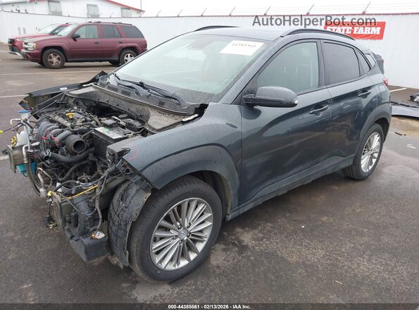 KM8K6CAA2KU318645 2019 HYUNDAI KONA Серый Передняя левая четверть