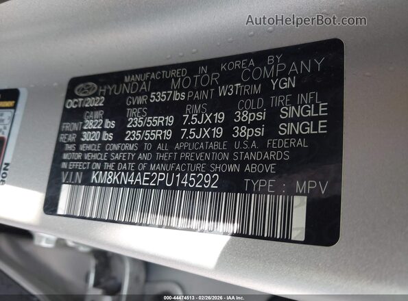 KM8KN4AE2PU145292 2023 HYUNDAI IONIQ 5 Silver Widok komory silnika