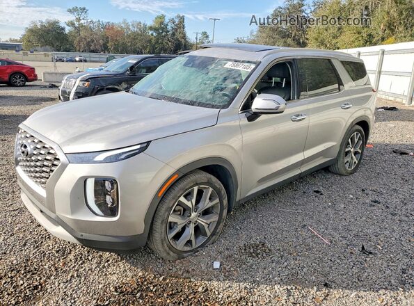 KM8R44HE4MU322511 2021 HYUNDAI PALISADE Серебряный Передняя левая четверть