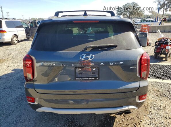 KM8R5DHE1MU199005 2021 HYUNDAI PALISADE Gray Rear view