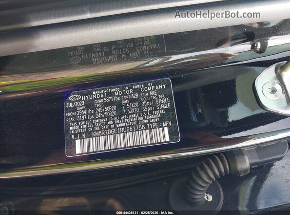 KM8R7DGE1RU661758 2024 HYUNDAI PALISADE Черный Вид подкапотного пространства