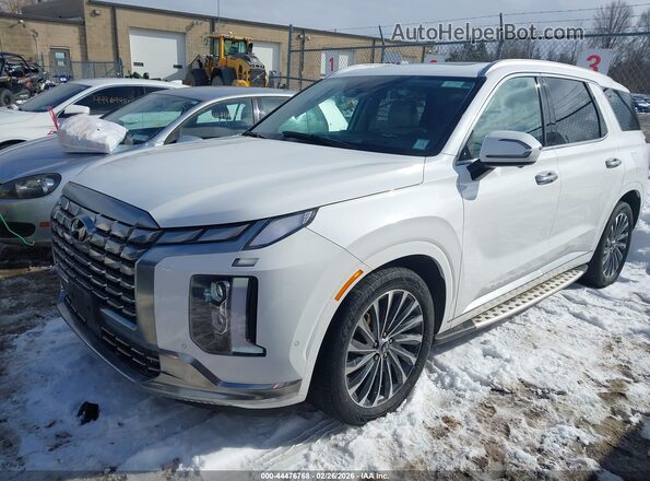 KM8R7DGE8PU501261 2023 HYUNDAI PALISADE White წინა მარცხენა ხედი სამი მეოთხედიდან