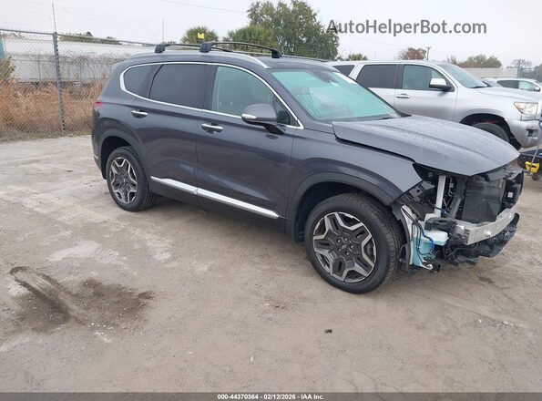 KM8S5DA14NU013788 2022 HYUNDAI SANTA FE HYBRID Черный Передняя правая четверть