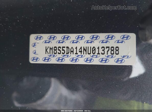 KM8S5DA14NU013788 2022 HYUNDAI SANTA FE HYBRID Черный Вид подкапотного пространства