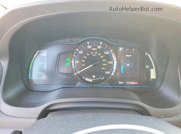 KMHC65LC4HU042153 2017 HYUNDAI IONIQ White Widok zestawu wskaźników