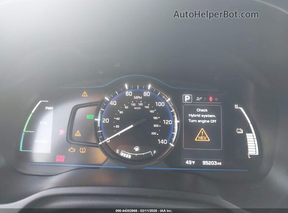 KMHC65LCXKU113914 2019 HYUNDAI IONIQ HYBRID Серый Вид задних сидений