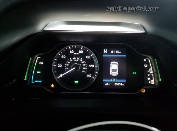 KMHC65LCXMU257997 2021 HYUNDAI IONIQ Gray ხელსაწყოთა პანელის ხედი