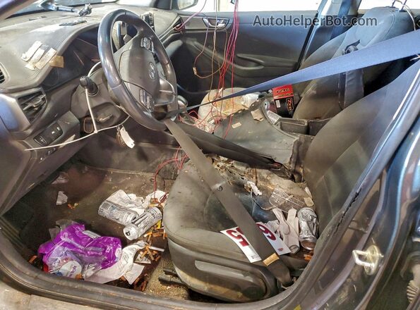 KMHC65LD4MU252447 2021 HYUNDAI IONIQ Gray Widok wnętrza z przodu