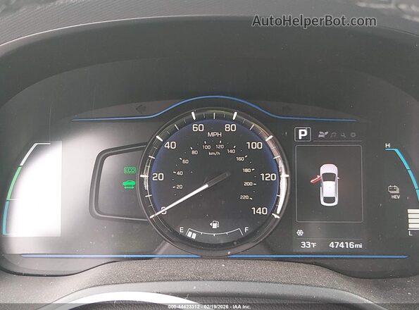KMHC65LD8KU155068 2019 HYUNDAI IONIQ PLUG-IN HYBRID Серый Вид задних сидений