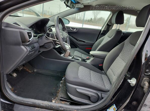 KMHC65LD8KU164336 2019 HYUNDAI IONIQ Черный Вид салона спереди