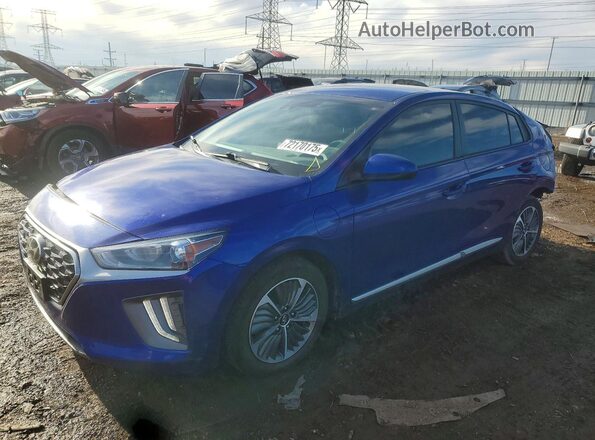 KMHC65LD9MU255361 2021 HYUNDAI IONIQ Синий Передняя левая четверть
