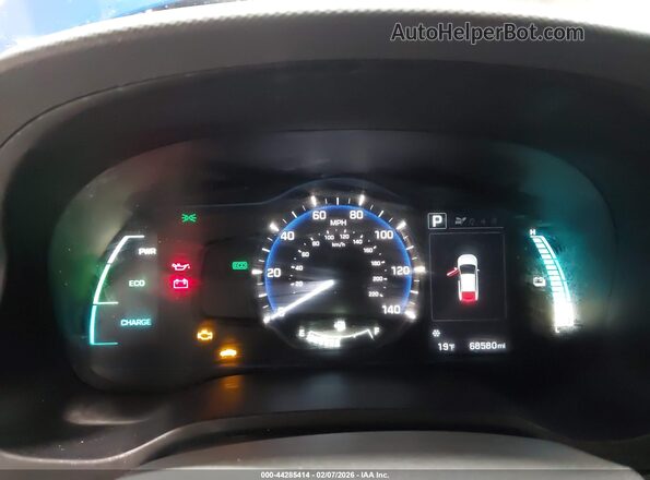 KMHC65LDXKU183941 2019 HYUNDAI IONIQ PLUG-IN HYBRID Blue Widok tylnych siedzeń