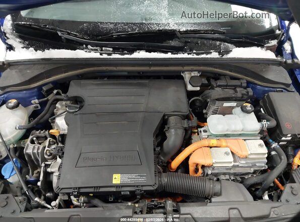 KMHC65LDXKU183941 2019 HYUNDAI IONIQ PLUG-IN HYBRID Blue Widok z tyłu