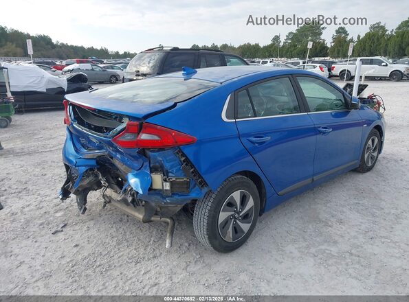 KMHC75LC0JU073208 2018 HYUNDAI IONIQ HYBRID Blue Trasero derecho