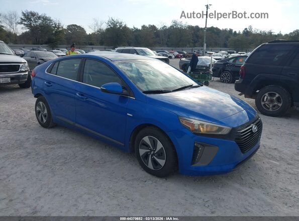 KMHC75LC0JU073208 2018 HYUNDAI IONIQ HYBRID Blue Delantero derecho