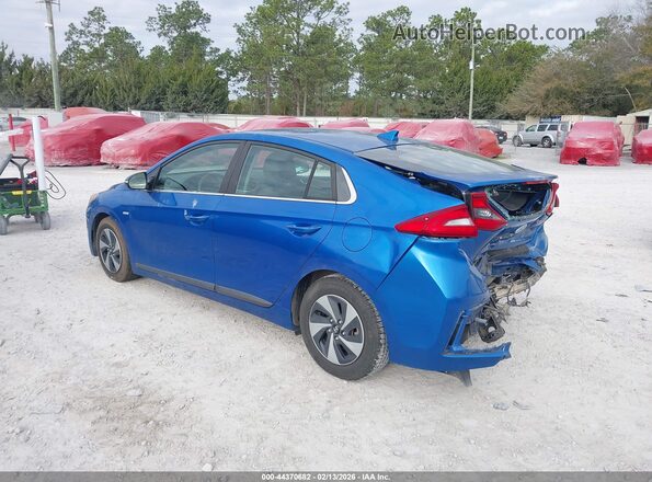 KMHC75LC0JU073208 2018 HYUNDAI IONIQ HYBRID Blue Trasero izquierdo