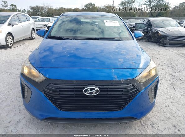 KMHC75LC0JU073208 2018 HYUNDAI IONIQ HYBRID Blue Vista del cuadro de instrumentos