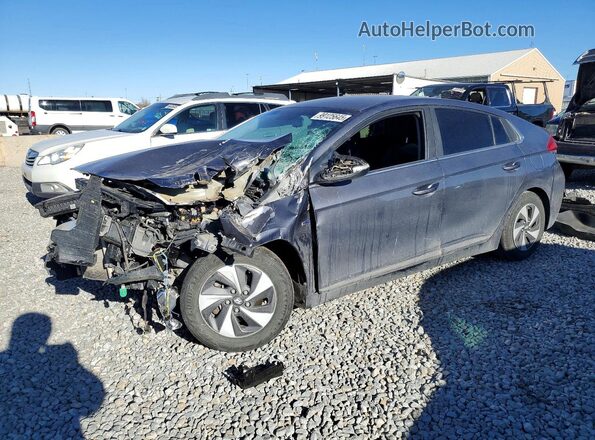 KMHC75LC3JU065958 2018 HYUNDAI IONIQ Gray წინა მარცხენა ხედი სამი მეოთხედიდან