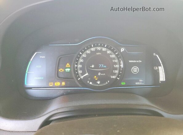 KMHC75LC5JU091185 2018 HYUNDAI IONIQ Угольный Вид щитка приборов