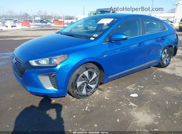 KMHC75LC7HU048199 2017 HYUNDAI IONIQ HYBRID Blue Vista tres cuartos delantera izquierda