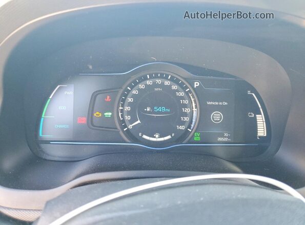 KMHC75LC8KU139215 2019 HYUNDAI IONIQ Черный Вид щитка приборов