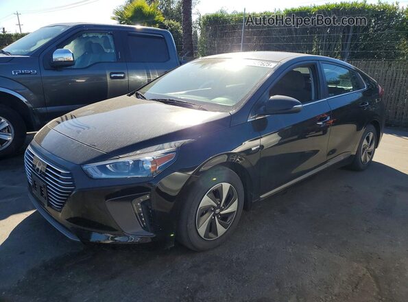 KMHC75LC8KU139215 2019 HYUNDAI IONIQ Черный Передняя левая четверть