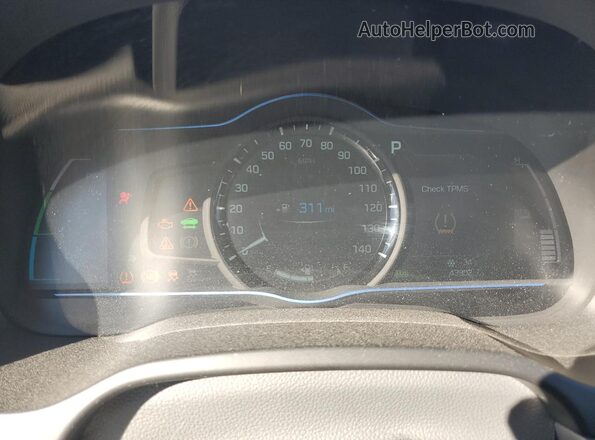 KMHC75LCXHU057706 2017 HYUNDAI IONIQ Серебряный Вид щитка приборов