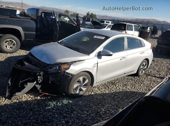 KMHC75LCXHU057706 2017 HYUNDAI IONIQ Серебряный Передняя левая четверть