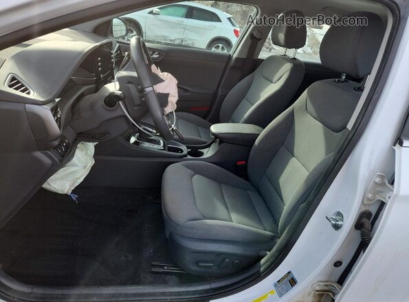 KMHC75LD0MU248229 2021 HYUNDAI IONIQ White Widok wnętrza z przodu
