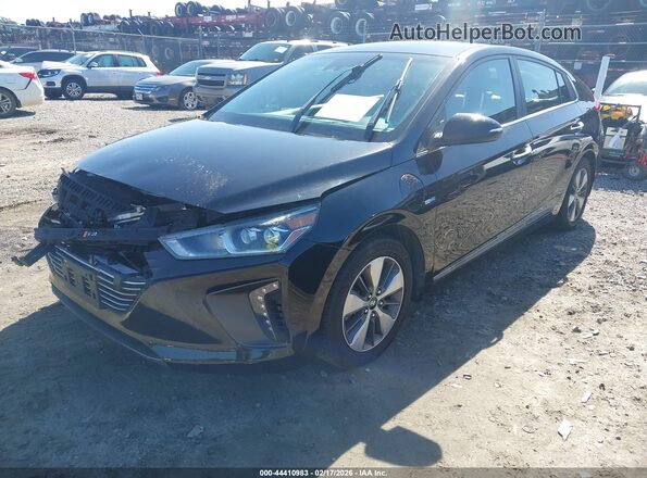 KMHC75LD2KU161820 2019 HYUNDAI IONIQ PLUG-IN HYBRID Черный Передняя левая четверть
