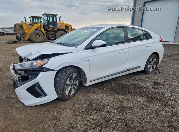 KMHC75LH9KU045193 2019 HYUNDAI IONIQ Белый Передняя левая четверть