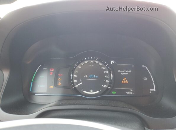 KMHC85LC1KU111026 2019 HYUNDAI IONIQ Красный Вид щитка приборов