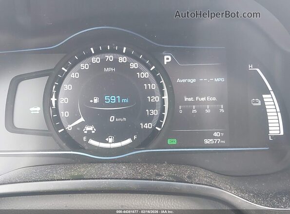KMHC85LCXKU124292 2019 HYUNDAI IONIQ HYBRID Белый 