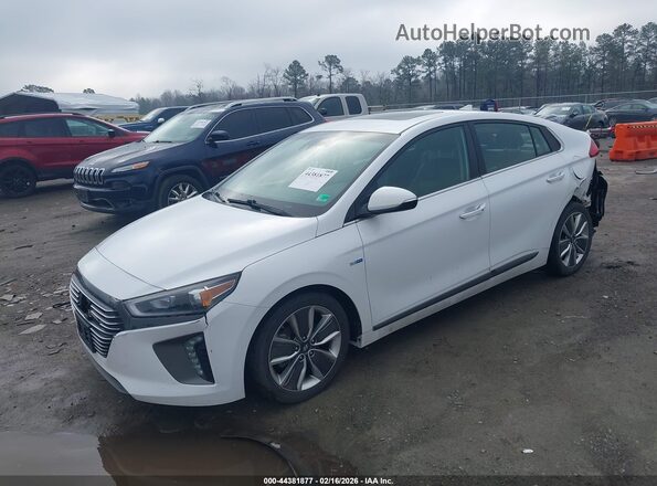 KMHC85LCXKU124292 2019 HYUNDAI IONIQ HYBRID Белый Передняя левая четверть