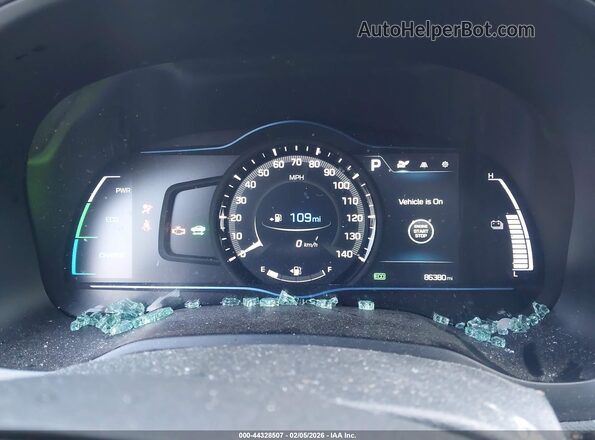 KMHC85LCXKU144350 2019 HYUNDAI IONIQ HYBRID Blue Widok tylnych siedzeń