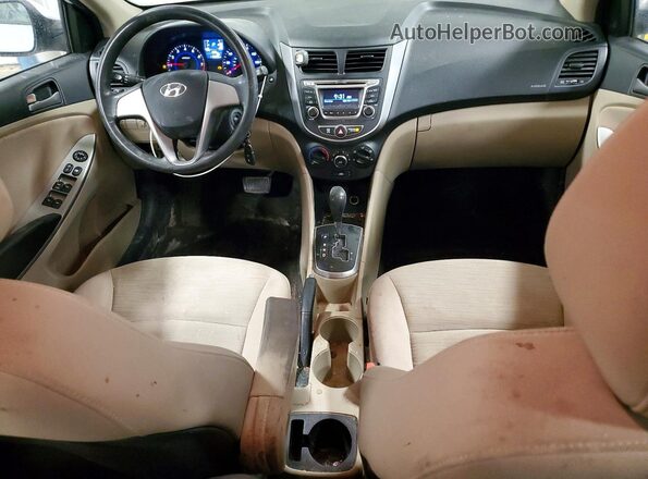 KMHCT4AE2HU278047 2017 HYUNDAI ACCENT Белый Вид панели приборов