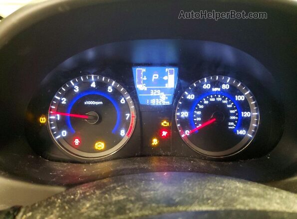 KMHCT4AE2HU278047 2017 HYUNDAI ACCENT Белый Вид щитка приборов