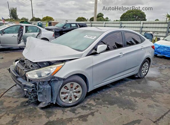 KMHCT4AE6GU009953 2016 HYUNDAI ACCENT Silver Przód lewy
